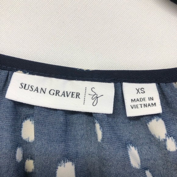 Dark Blue Susan Graver Top - Picture 3 of 7